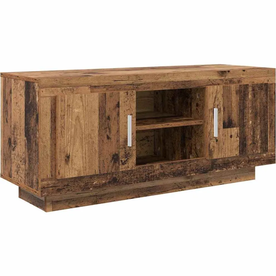 vidaXL TV-kast 102 x 35 x 45 cm Oud Hout Bewerkt hout bruin, foto 3