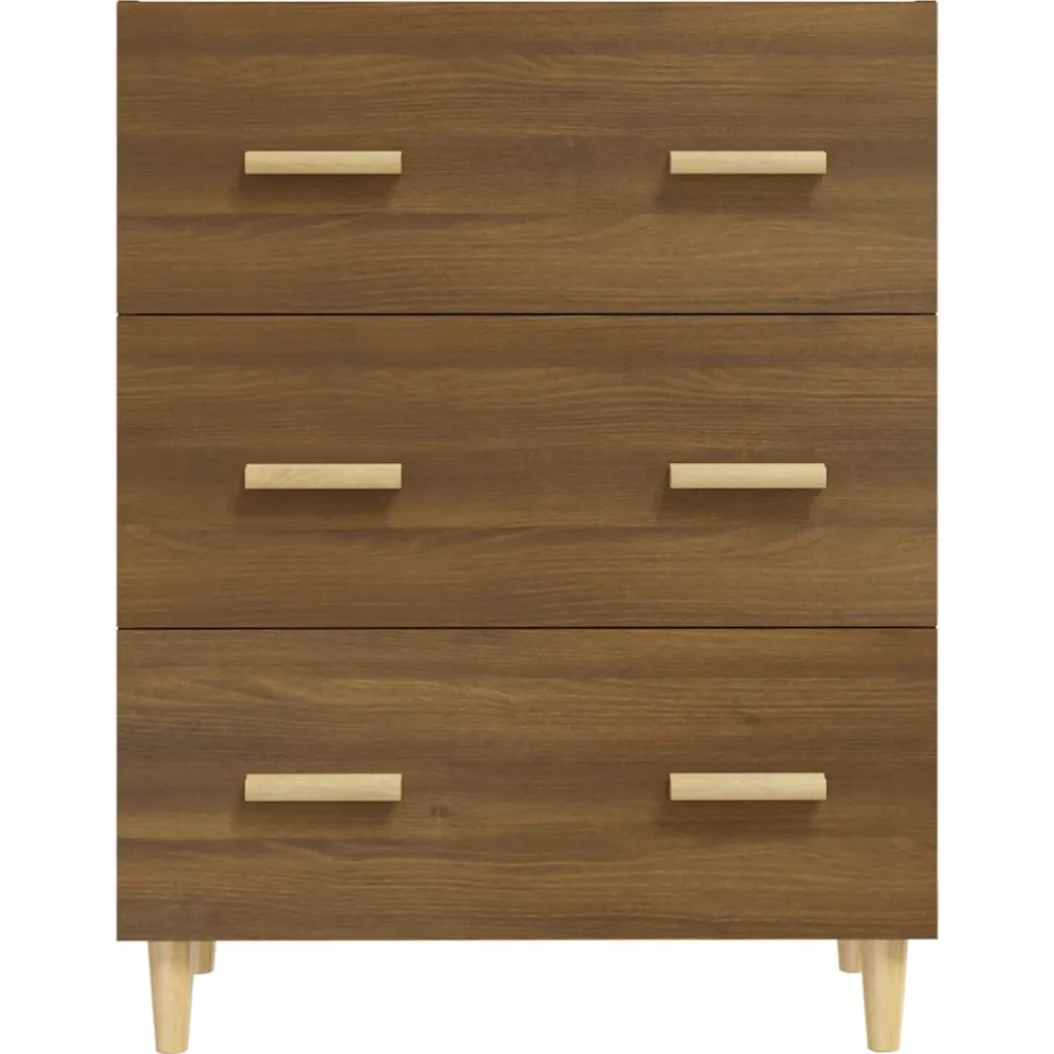 vidaXL Dressoir 70x34x90 cm bewerkt hout bruin eikenkleur, foto 4