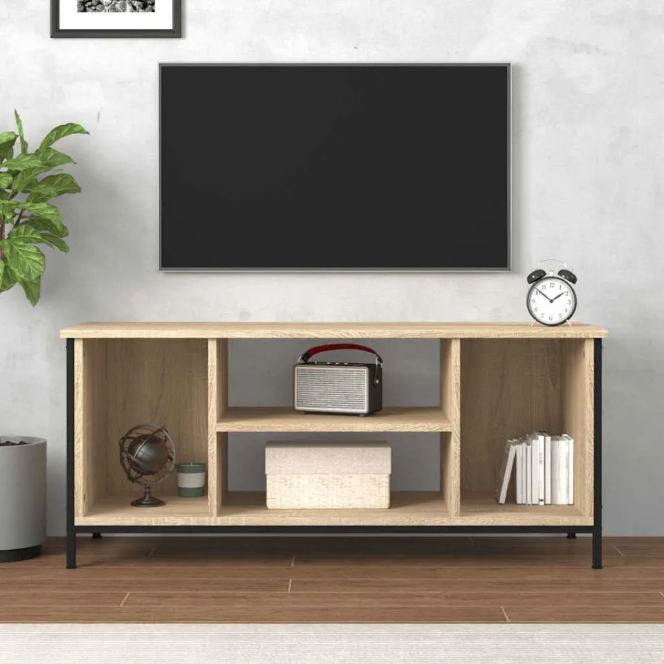 vidaXL Tv-meubel 102x35x45 cm bewerkt hout sonoma eikenkleurig, foto 3
