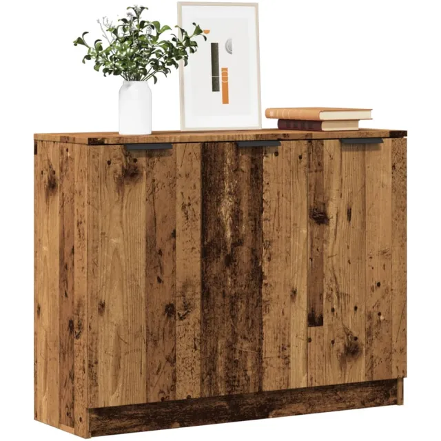 vidaXL Dressoir 90,5x30x70 cm bewerkt hout oud houtkleurig Bruin
