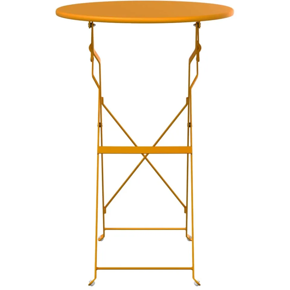vidaXL Bistrotafel Mosterdgeel Ø 50 x 71 cm Poedercoating staal, foto 4
