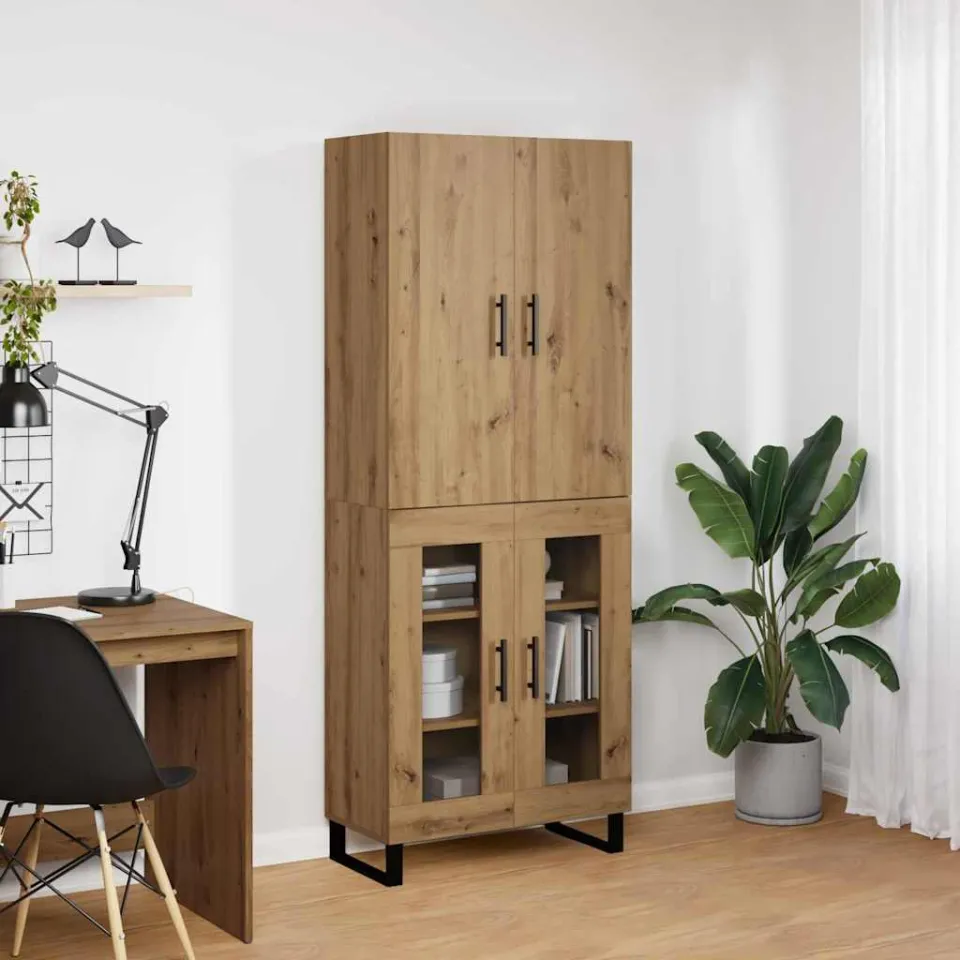 vidaXL Hoge kast 2 st Artisan Eiken 69,5 x 34 x 180 cm, foto 3