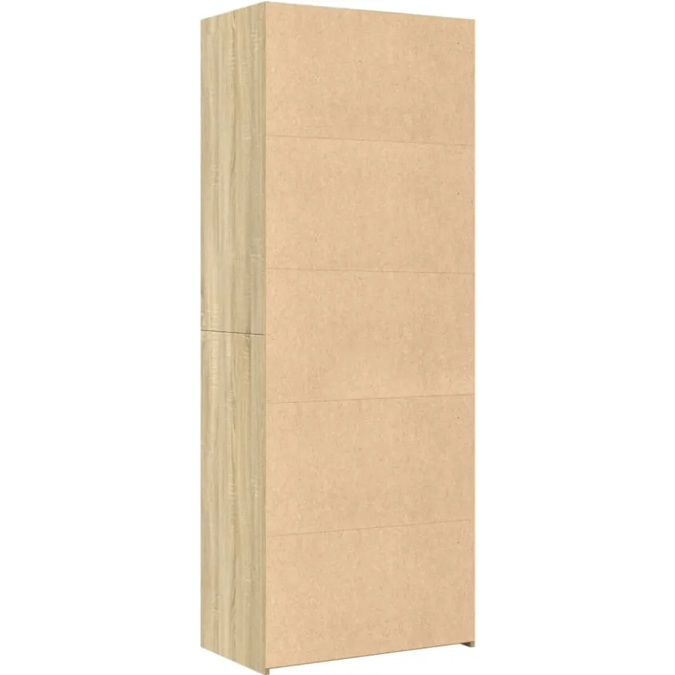 vidaXL Hoge kast 70x41x185 cm bewerkt hout sonoma eikenkleurig, foto 4