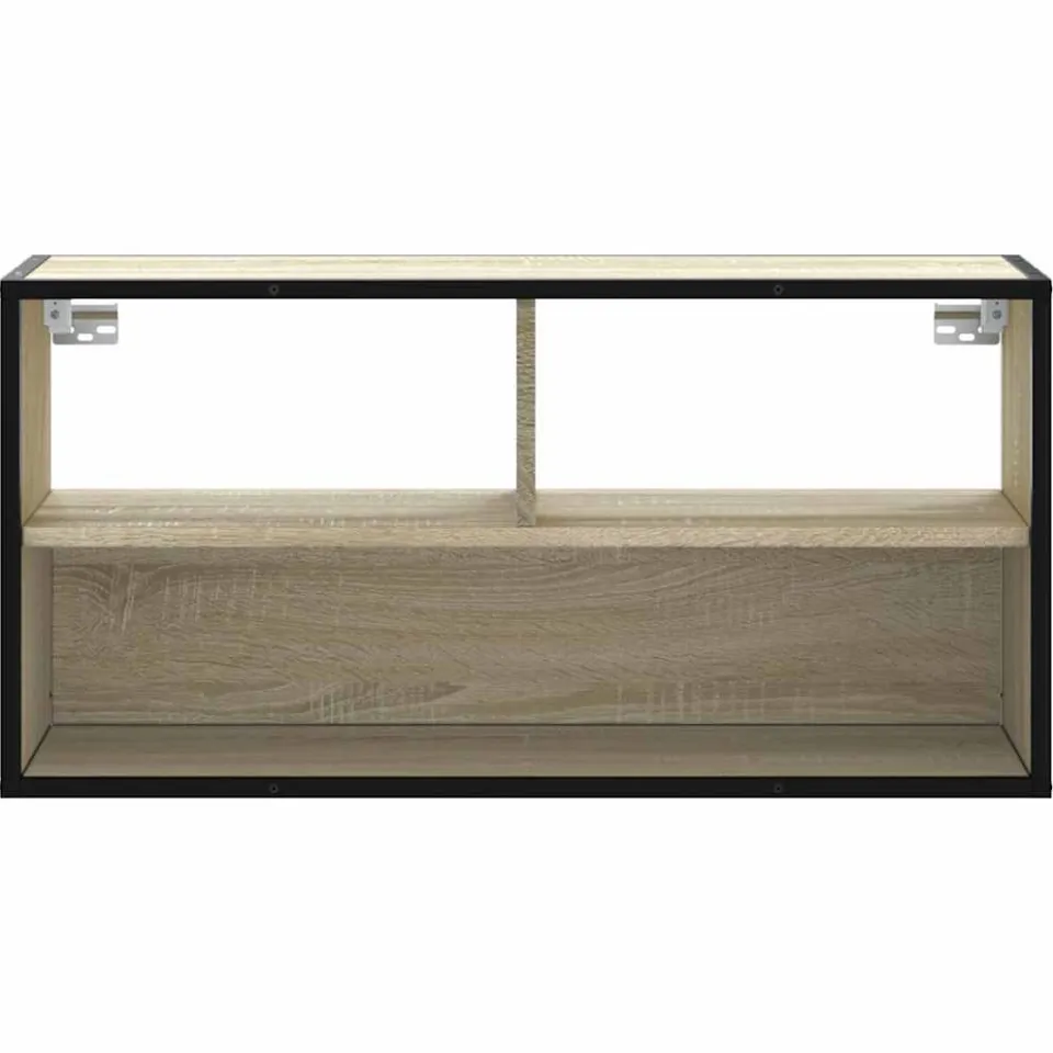 vidaXL Tv-meubel 80x31x39,5 cm bewerkt hout metaal sonoma eikenkleurig, foto 4