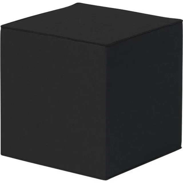Daff Poef Kubus - L - 45x45x45cm - Zwart - Vilt - Merinowol