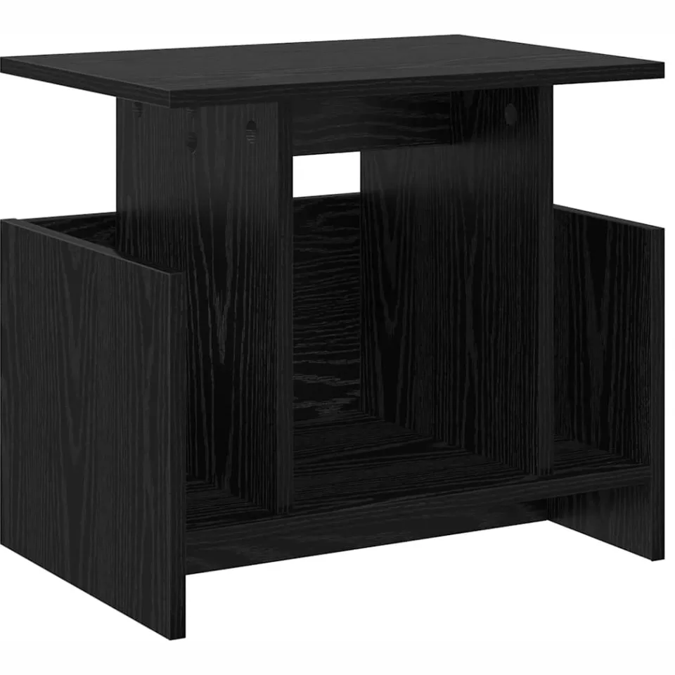 vidaXL TV-standaard 50 x 35 x 45 cm Zwart Eiken Bewerkt hout, foto 3
