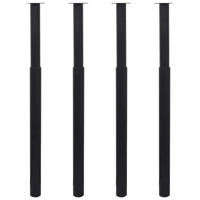 vidaXL Tafelpoten telescopisch 4 st 710-1100 mm zwart