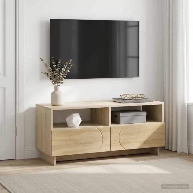 vidaXL TV-standaard 90 x 34,5 x 40 cm Sonoma Eiken Bewerkt hout Bruin