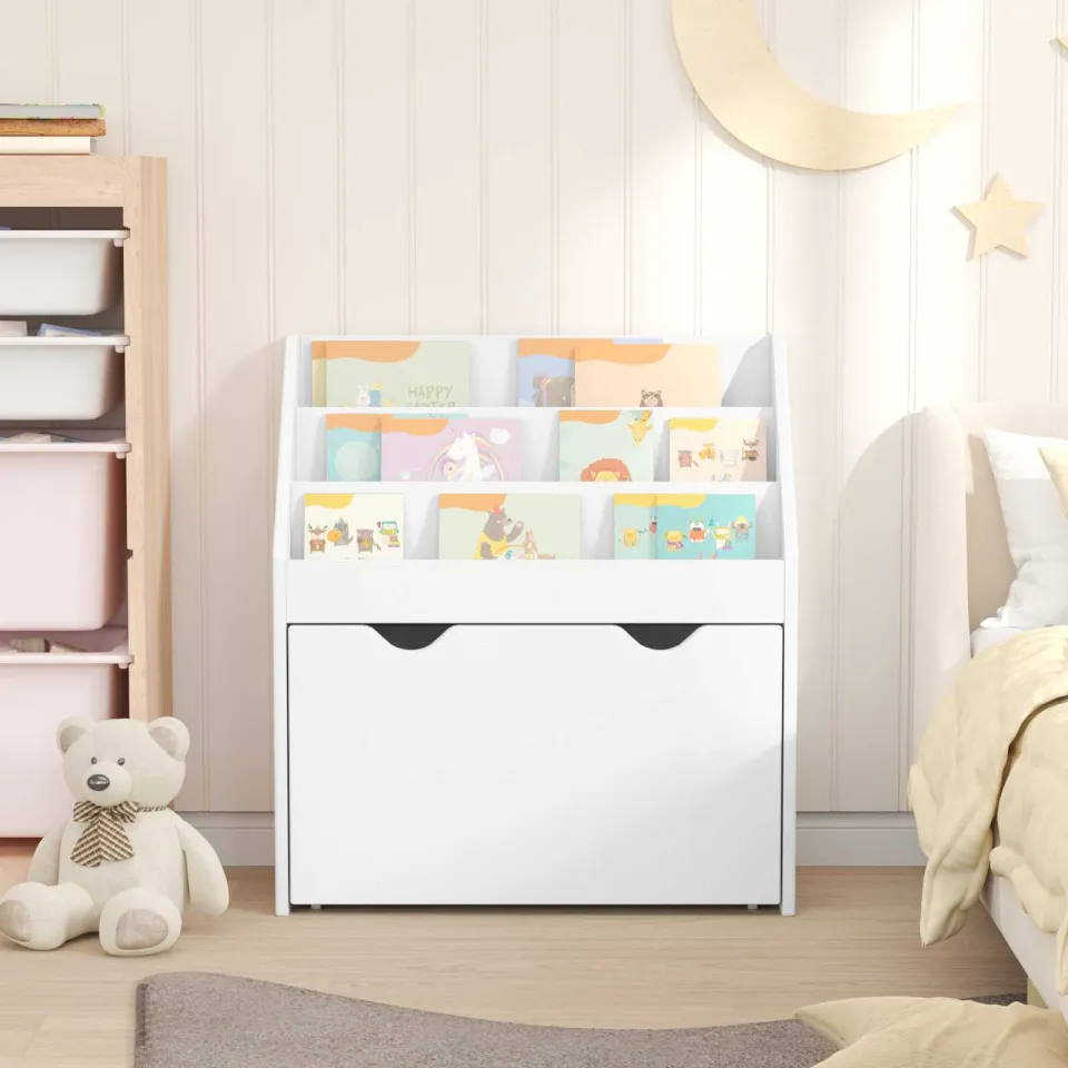 vidaXL Kinderen Boekenkast met lade Wit 60 x 29,5 x 69 cm Bewerkt hout, foto 4