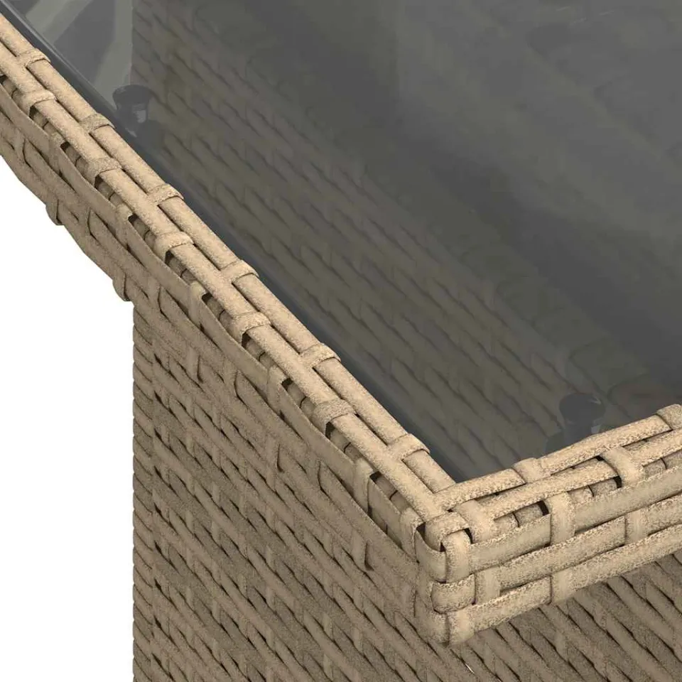vidaXL 6-delige Loungeset met kussens poly rattan beige, foto 3