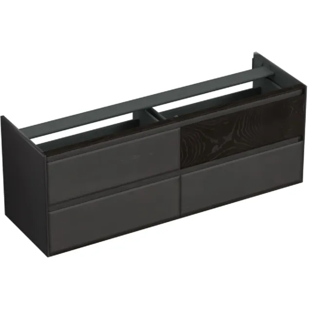 Forzalaqua Onderkast Forzalaqua Reno 2.0 160x51x60 Cm 4 Lades Softclose Eiken Black Oiled Zwart