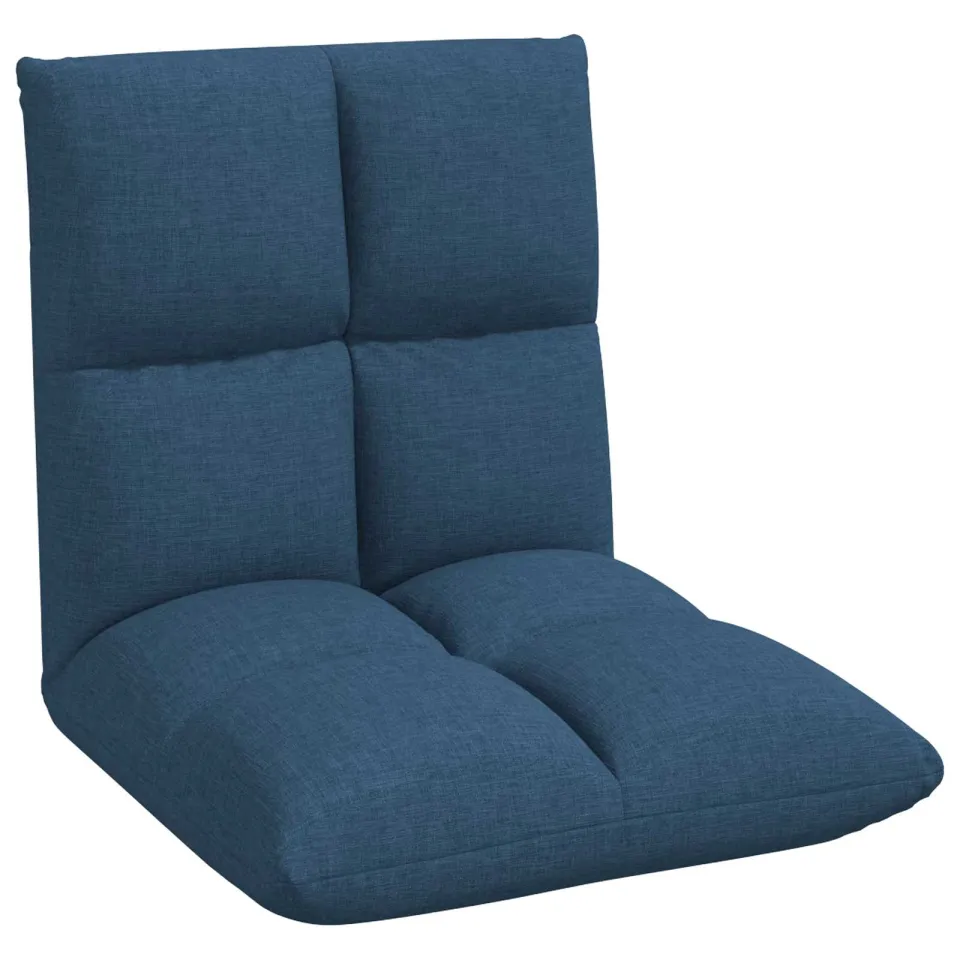 vidaXL Verstelbare vlo stoelen Blauw Stof