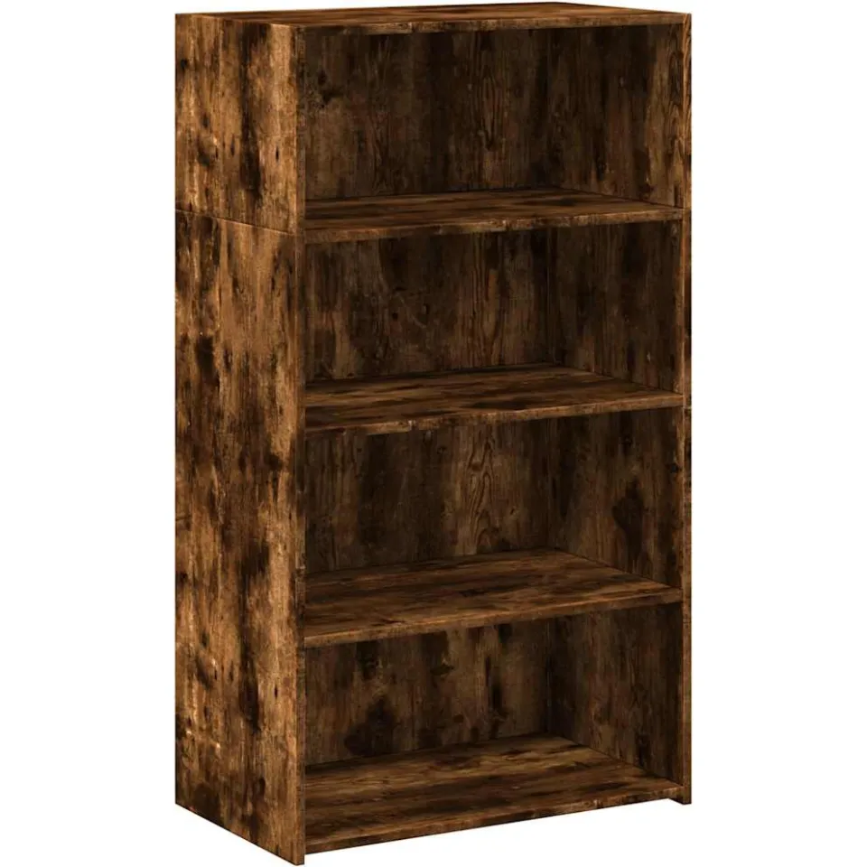 vidaXL Hoge kast 70x41x124 cm bewerkt hout gerookt eikenkleurig, foto 3