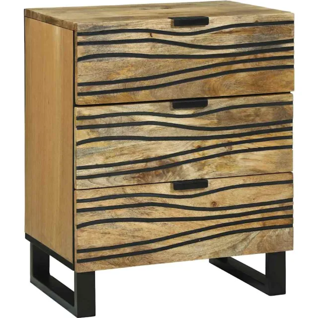 vidaXL Nachtkastje Naturel 50 x 33 x 62 cm Bewerkt hout Bruin