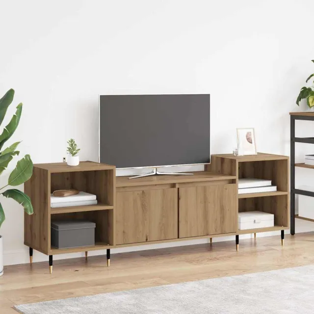 vidaXL TV-kast 160 x 35 x 55 cm Artisan Eiken Bewerkt hout Bruin