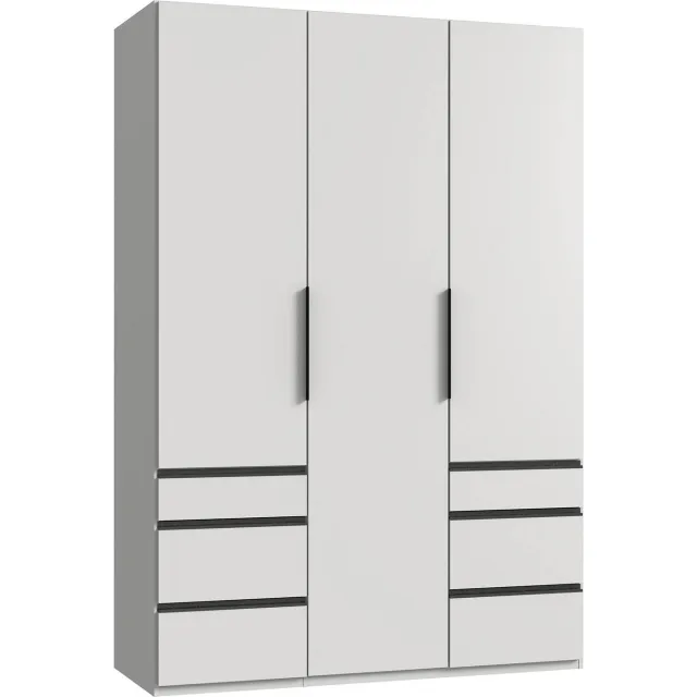Wimex James 3-deurs kledingkast wit