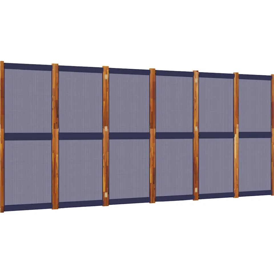 vidaXL Kamerscherm met 6 panelen 420x180 cm donkerblauw blauw, foto 4