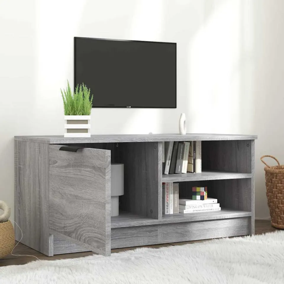 vidaXL Tv-meubel 80x35x36,5 cm bewerkt hout grijs sonoma eikenkleurig, foto 4