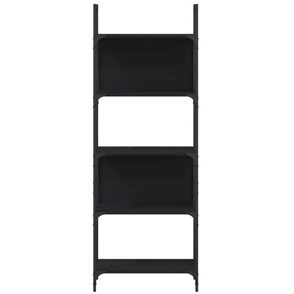 vidaXL Boekenkast 5-laags 60,5x24x166,5 cm bewerkt hout zwart, foto 4