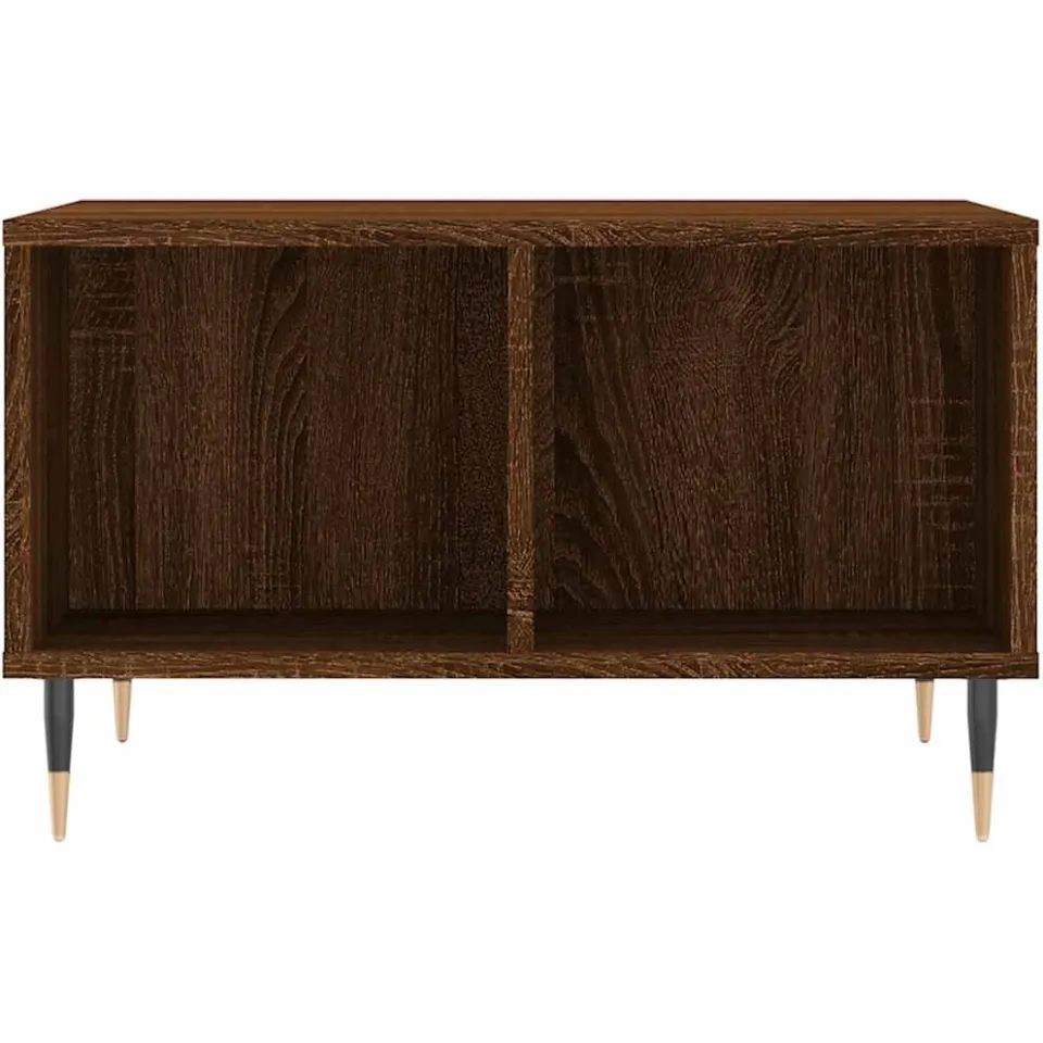 vidaXL Salontafel 60x50x36,5 cm bewerkt hout bruin eikenkleur