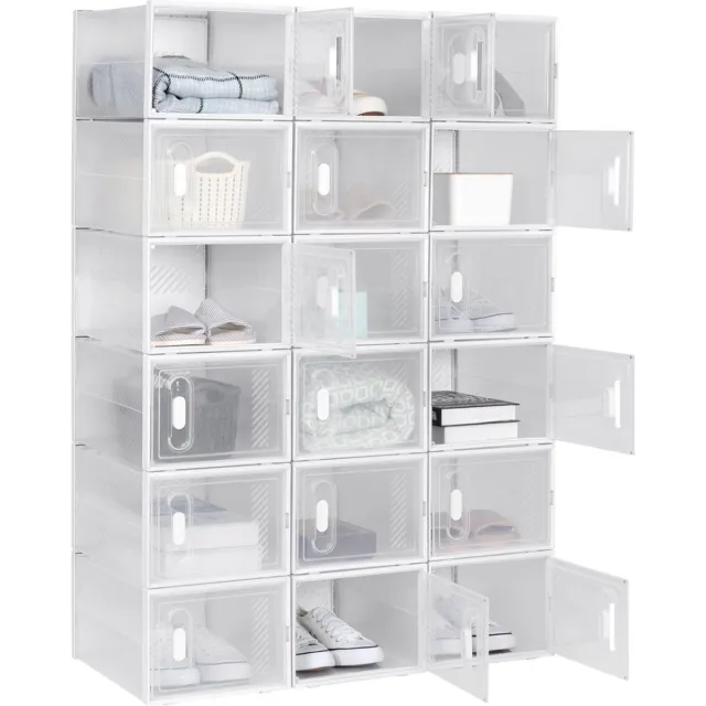 Saphly Schoenenbox PRO 18 stuks Transparant - Sneakerbox, Schoenendoos en Opbergsysteem - Voor Dagelijks Gebruik, Thuis en Professioneel Gebruik Transparent