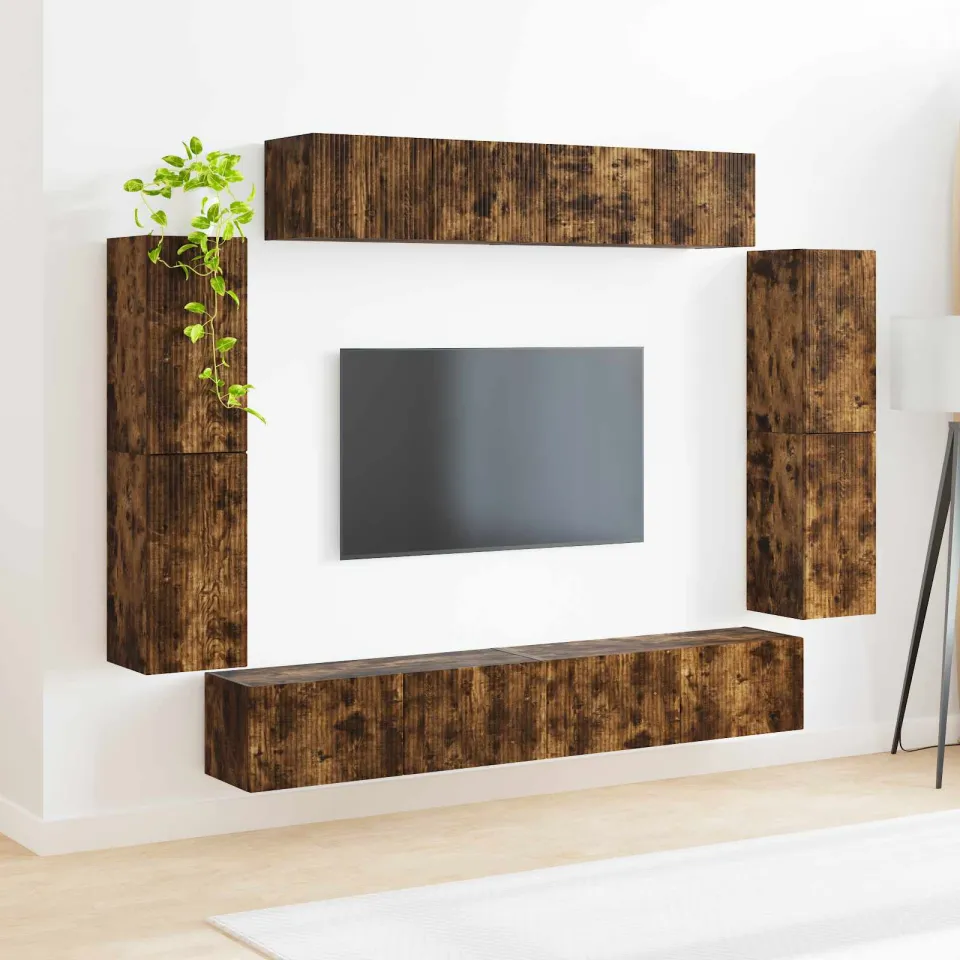 vidaXL TV-kast 8 st 98 x 31 x 29,5 cm Gerookt eiken, foto 4