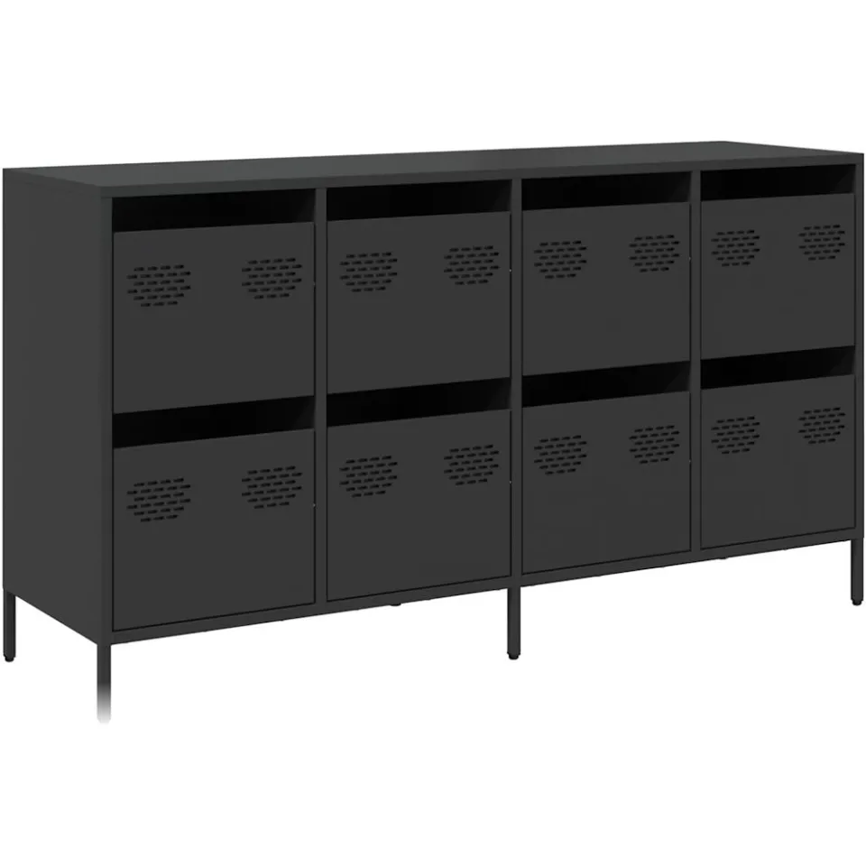 vidaXL Dressoir 135x39x73,5 cm koudgewalst staal zwart, foto 3