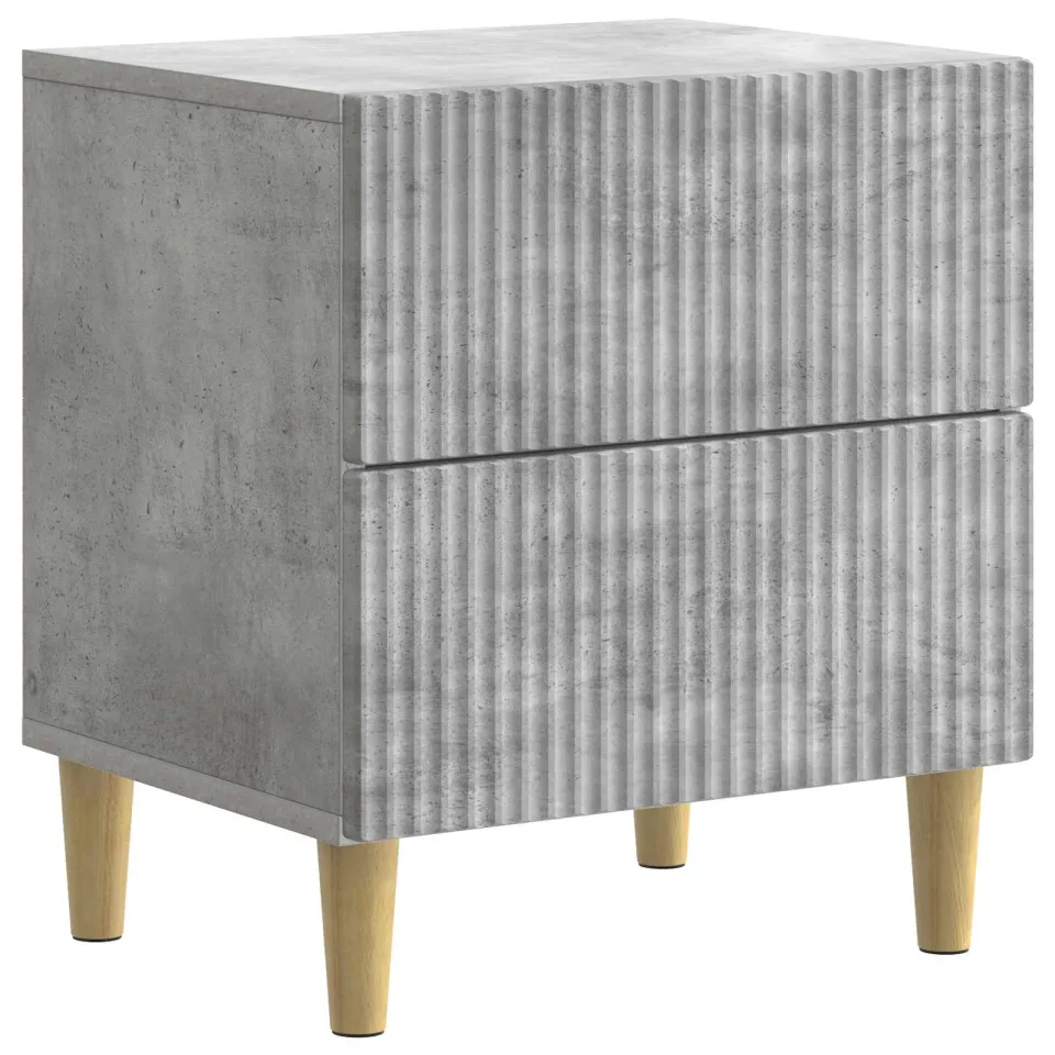 vidaXL Nachtkastje Betongrijs 43 x 34,5 x 48 cm Bewerkt hout grijs, foto 3