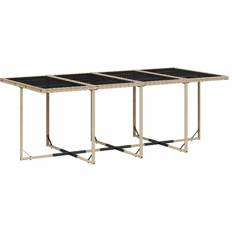 vidaXL 13-delige Tuinset met kussens poly rattan gemengd beige, foto 4