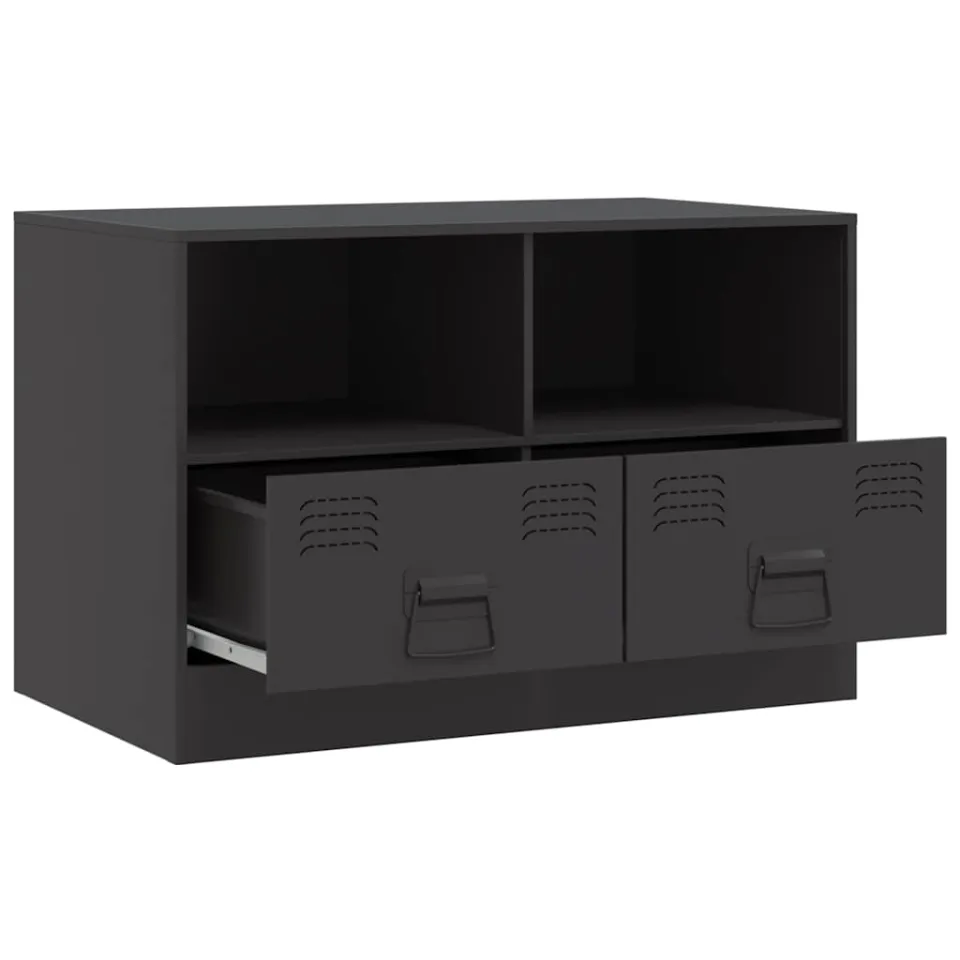 vidaXL Tv-meubelen 2 st 67x39x44 cm staal zwart, foto 4