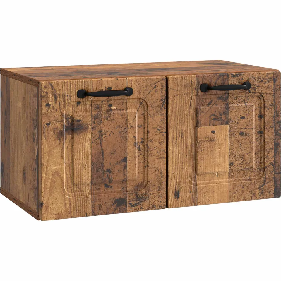 vidaXL Wandbeugel TV-kast Oud hout 59,5 x 31 x 30 cm Bewerkt hout Bruin