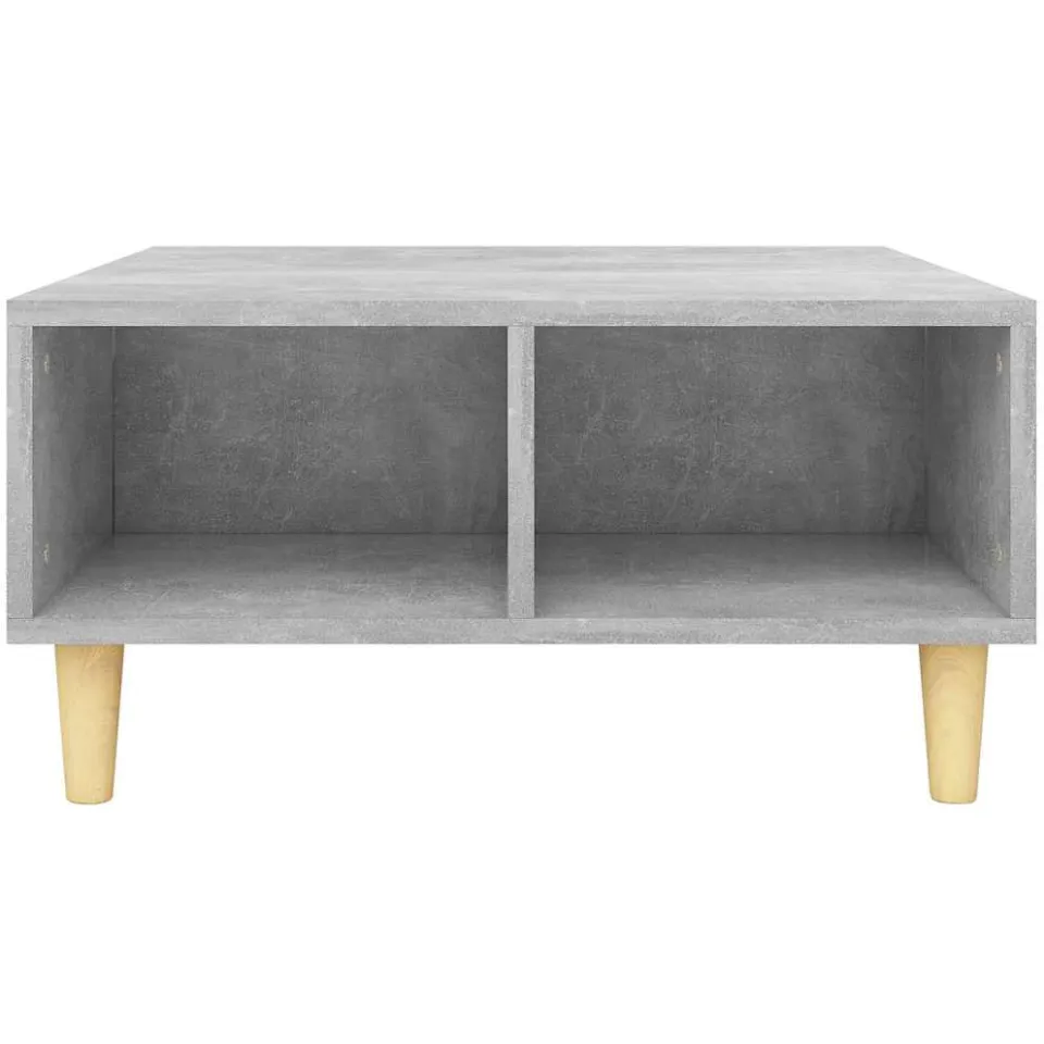 vidaXL Salontafel 60x60x30 cm bewerkt hout betongrijs