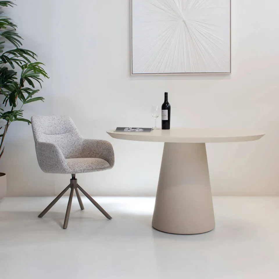 Giga Meubel Eettafel Grabo - Beige Composiet - 120x120x76cm, foto 2