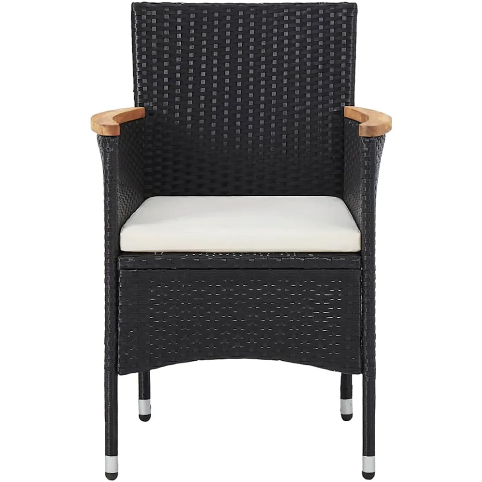 vidaXL 5-delige Tuinset poly rattan zwart, foto 4
