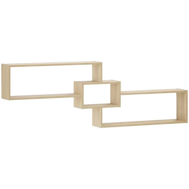 vidaXL Wandplank - Sonoma - Eiken - 158 - x - 17 - x - 53 - cm - Bewerkt - hout Sonoma Eiken