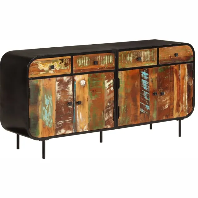 vidaXL Dressoir 140x35x70 cm massief gerecycled hout en metaal Bruin