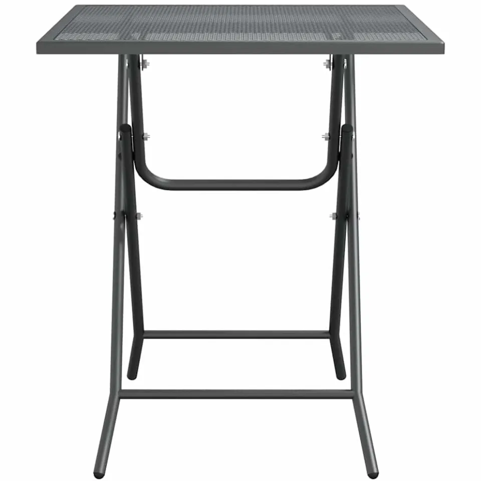 vidaXL Tuintafel 60x60x72 cm metaalgaas antracietkleurig Anthraciet