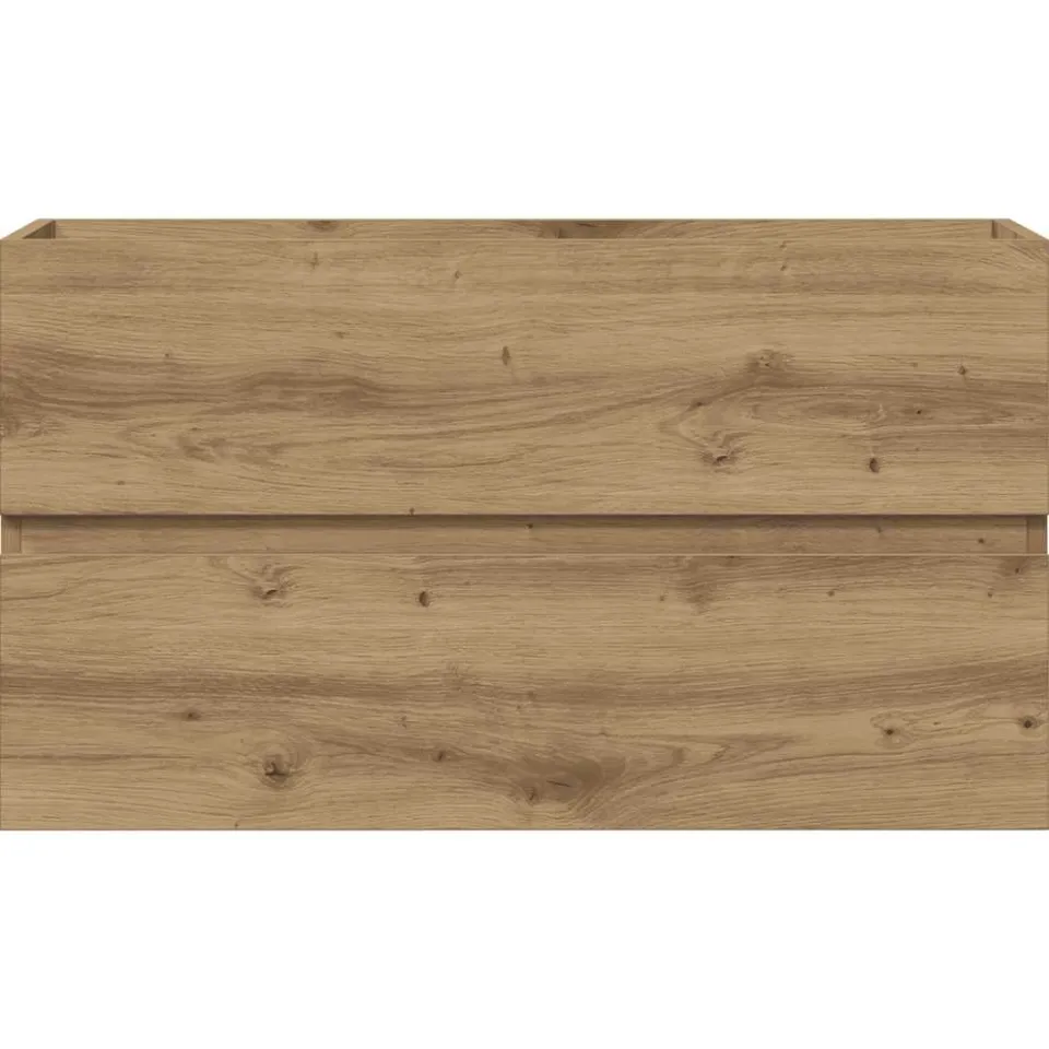 vidaXL Wastafelkast 90x38,5x45 cm bewerkt hout artisanaal eikenkleur, foto 4