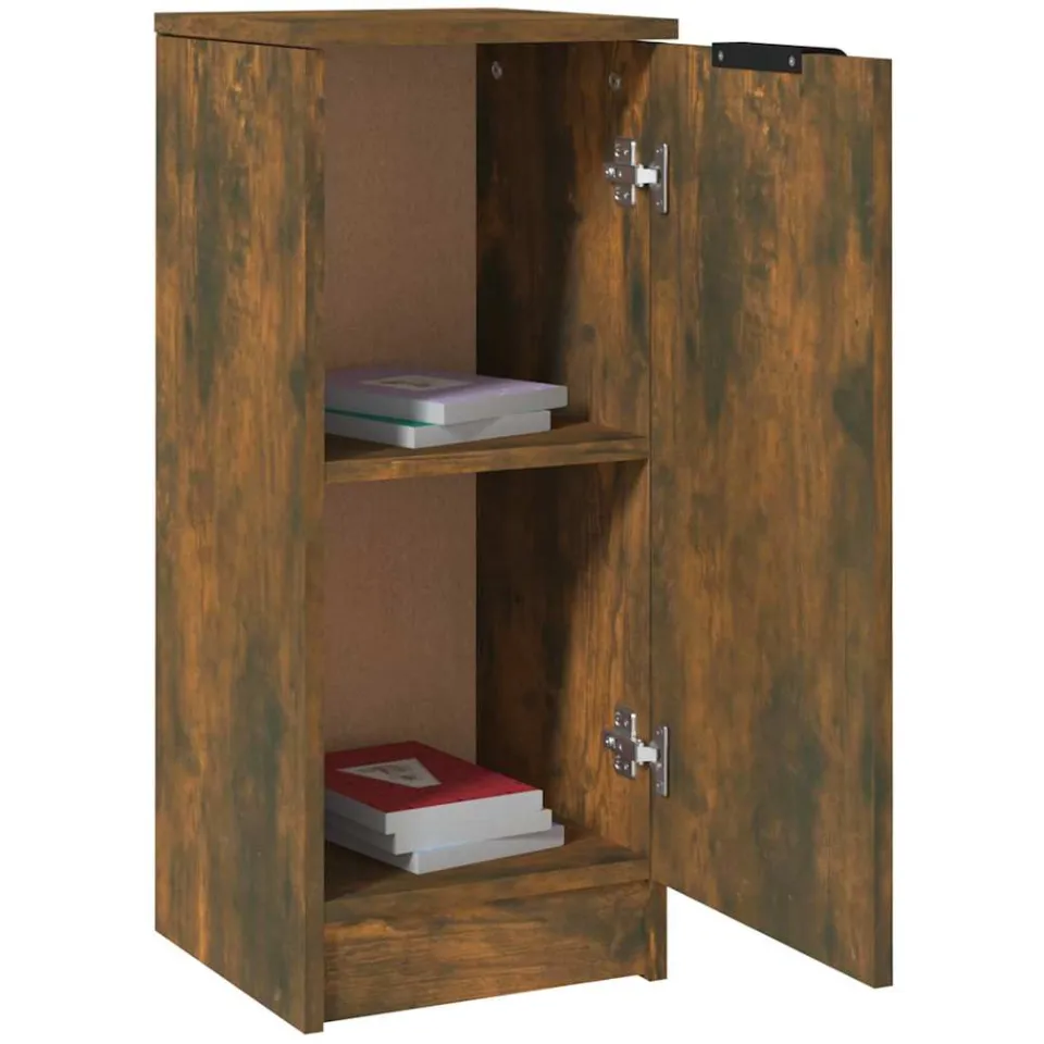 vidaXL Dressoirs 2 st 30x30x70 cm bewerkt hout gerookt eikenkleurig Bruin