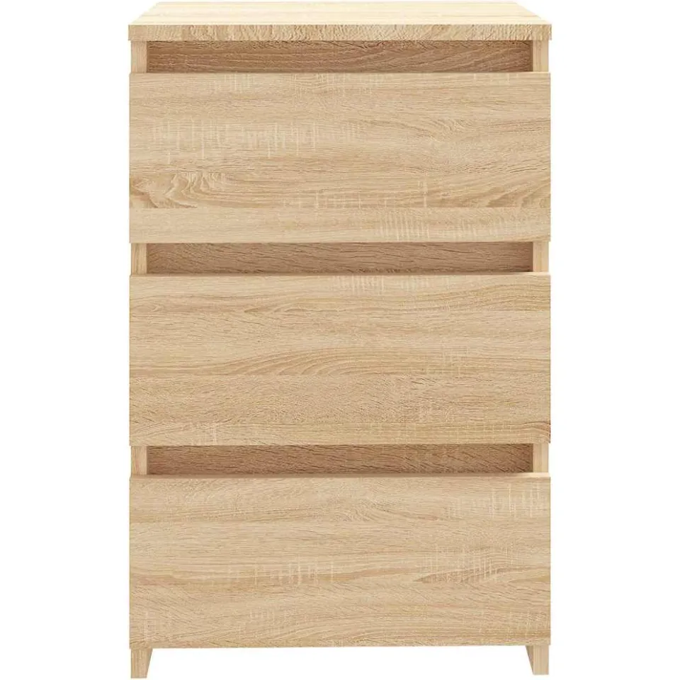 vidaXL Nachtkastje 40x35x62,5 cm bewerkt hout sonoma eikenkleurig, foto 4
