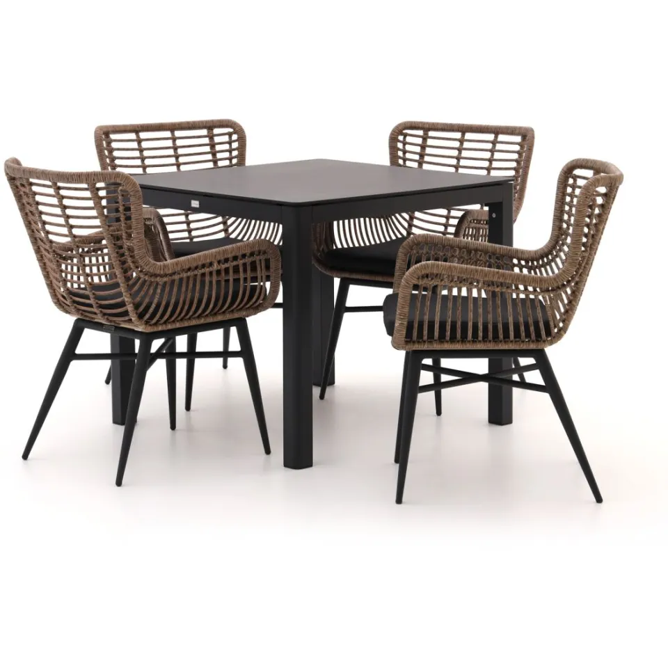 Intenso Furniture Intenso Asti/La Fonte 90cm dining tuinset 5-delig Grijs