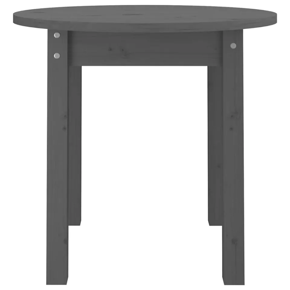 vidaXL Salontafel Ø 45x40 cm massief grenenhout grijs, foto 4
