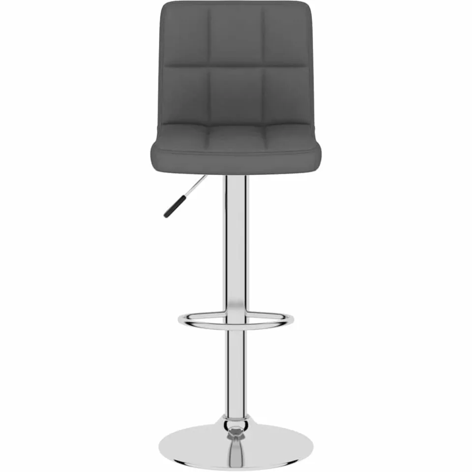 vidaXL Barkruk stof donkergrijs