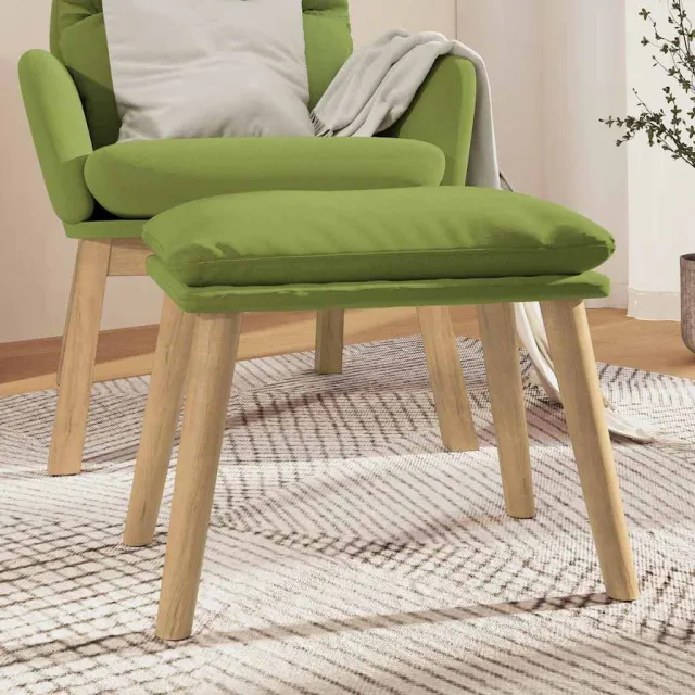 vidaXL Voetenbank 45x29,5x35 cm fluweel lichtgroen groen