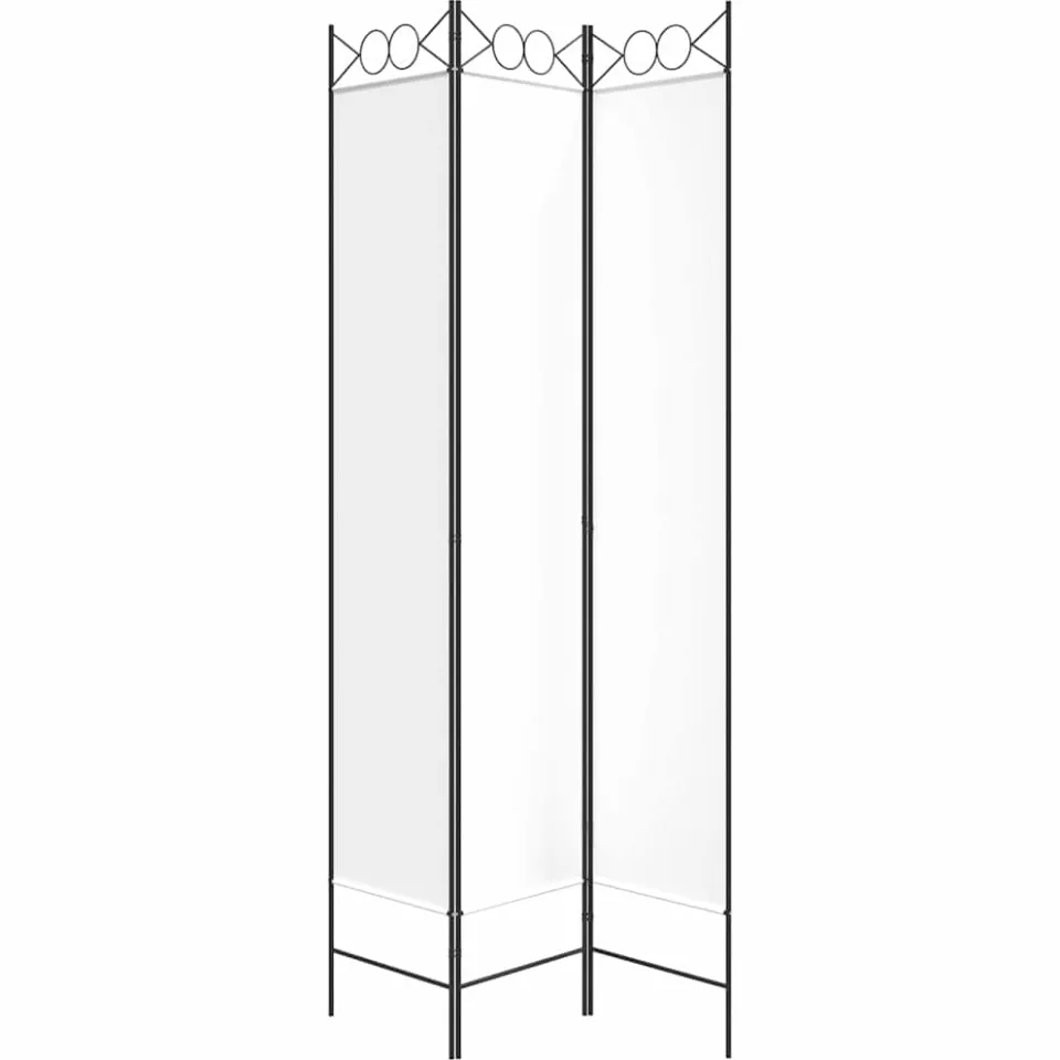 vidaXL Kamerscherm met 3 panelen 120x220 cm stof wit, foto 5