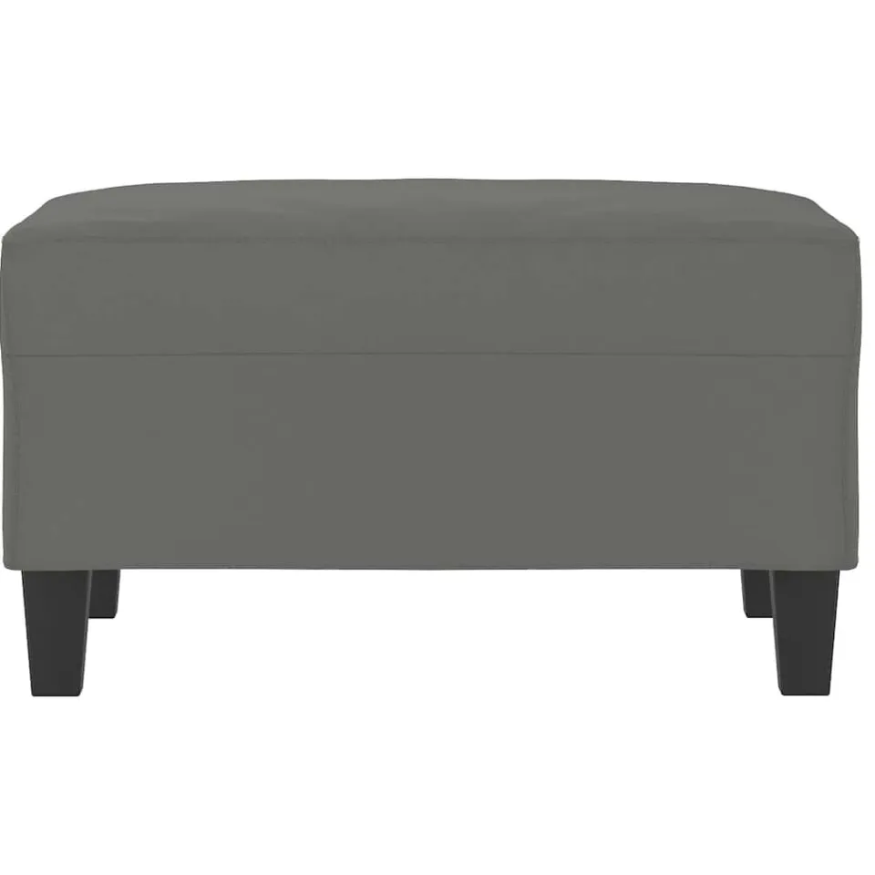 vidaXL Voetenbank 70x55x41 cm microvezelstof donkergrijs