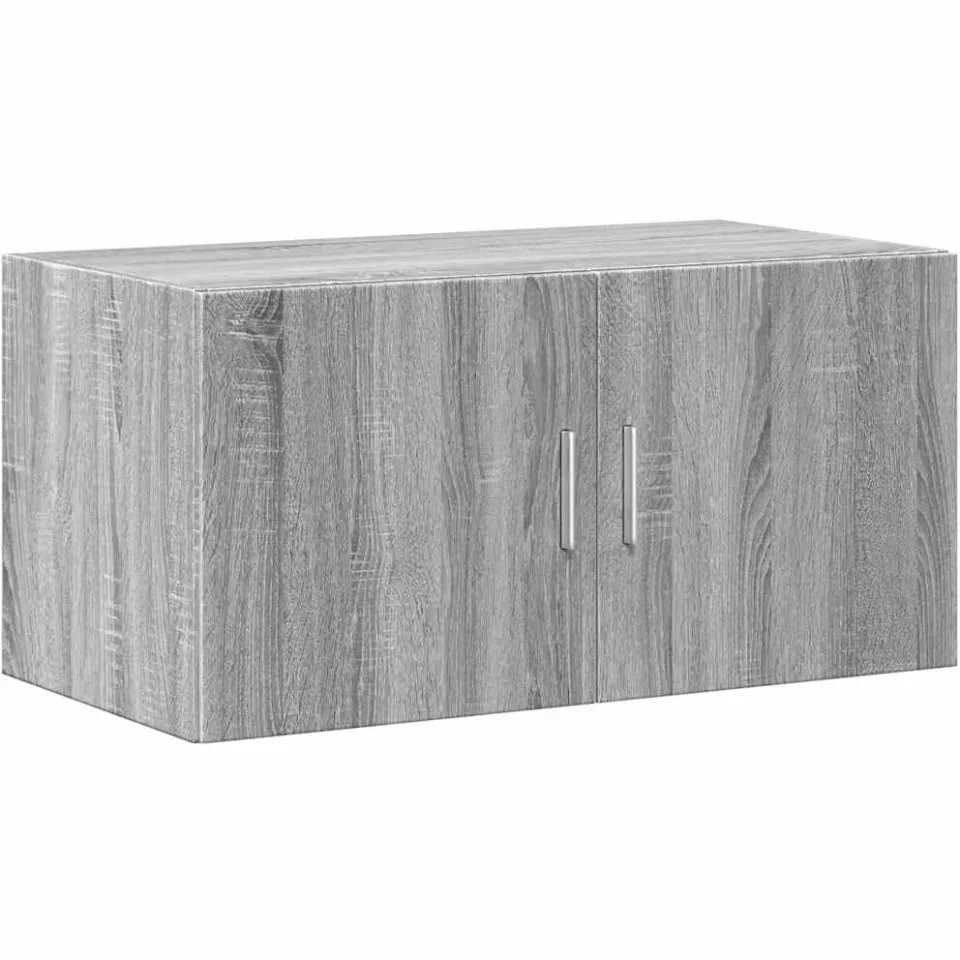 vidaXL Opbergkast 80x42,5x225 cm bewerkt hout grijs sonoma eikenkleur, foto 4