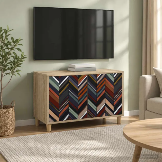 vidaXL Tv-meubel OMMEN 69 x 33 x 50 cm Sonoma Bewerkt hout bruin, foto 2