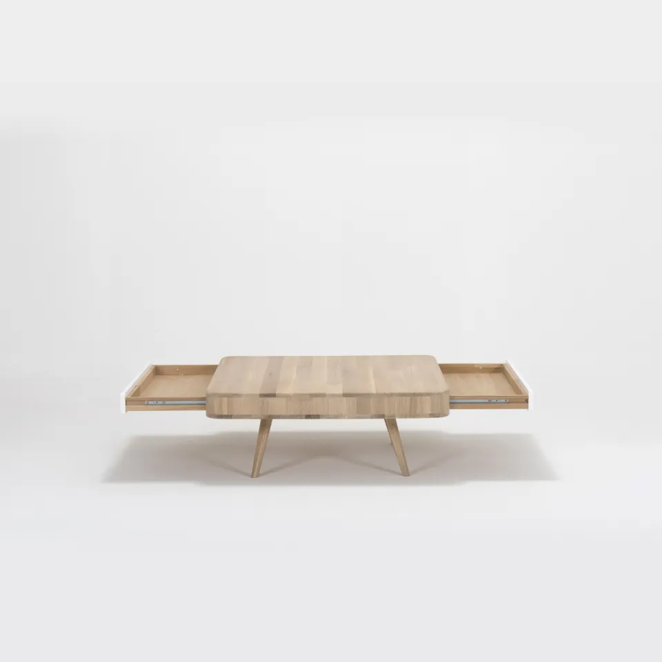 Gazzda Ena coffee table houten salontafel whitewash - 90 x 90 cm, foto 3