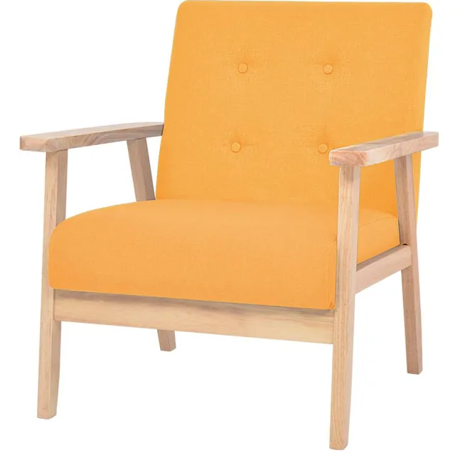 vidaXL Fauteuil stof geel